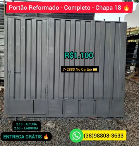 Portão Chapa 18 Reformado ! COMPLETO!