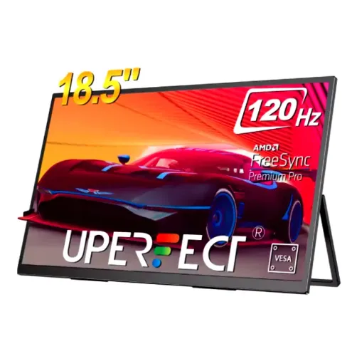 Monitor Portátil Uperfect 120hz 18,5 pol IPS 1080p Full HD Ultra Slim Fino gamer + Suporte