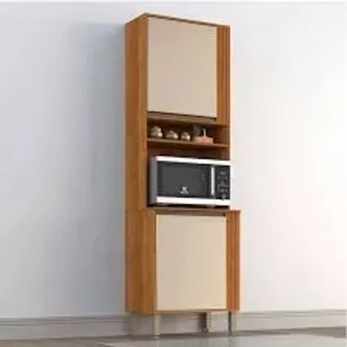 Armário Paneleiro Cozinha Perola 2Pts 2Nch Cinamomo.Off White Salleto - Entrega Rápida!