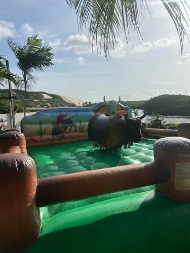 Futebol de Sabão, Touro Mecânico, tobogã