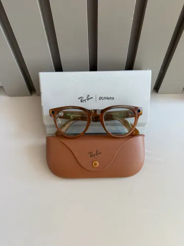 Rayban Meta caramelo com lente transvision