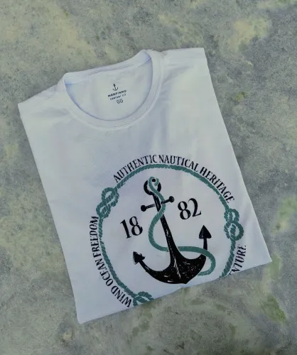 Camiseta Masculina Estampada Âncora - Marfinno