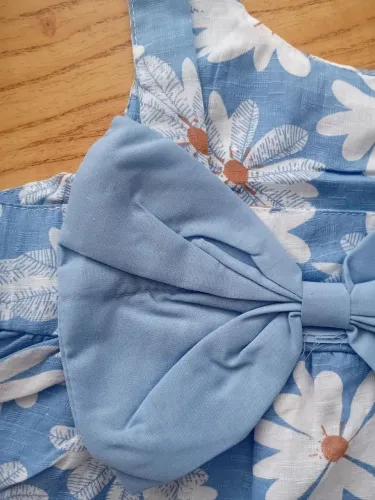 Vestido Floral Azul 0 a 3 anos