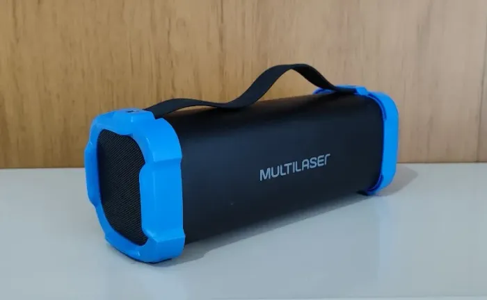 Caixa de Som Bluetooth Multilaser Bazooka SP350 50w TWS USB Azul e Preta