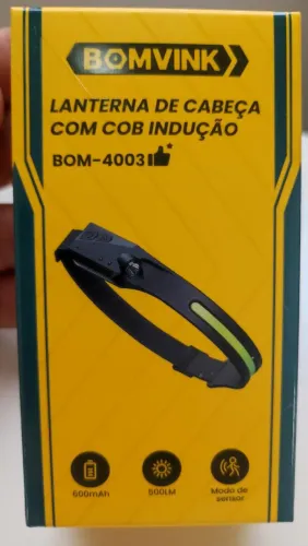 Lanterna de Cabeça COB Indução BOM-4003