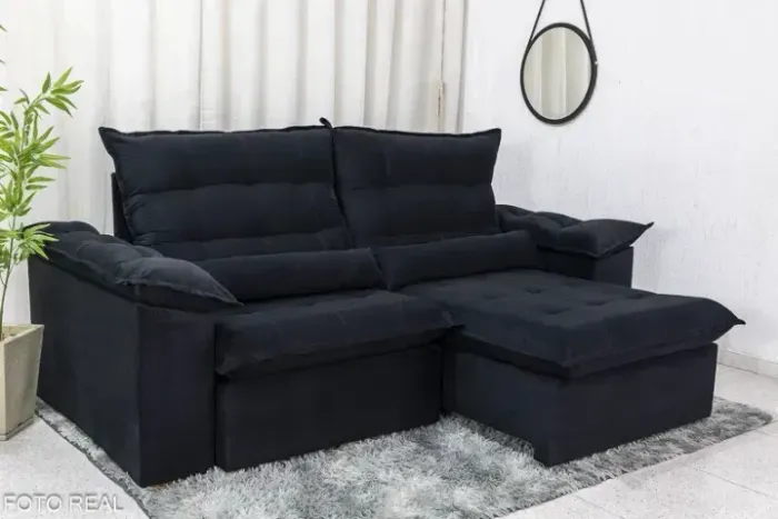 Sofá Retrátil Reclinável Emanuelly 2.30m  - D28 Soft RUF