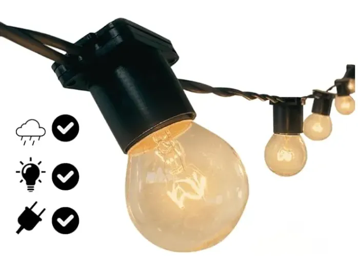 Varal de luzes decorativas