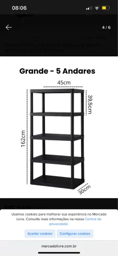 Estante plástico resistente