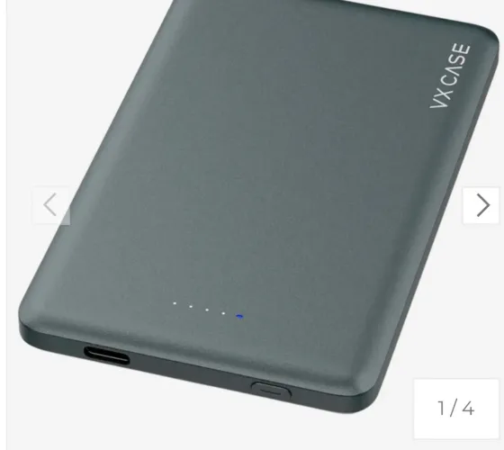 Carregador Portátil VX Case Mag Power Thin 5.000mAh - Magnético / Sem Fio