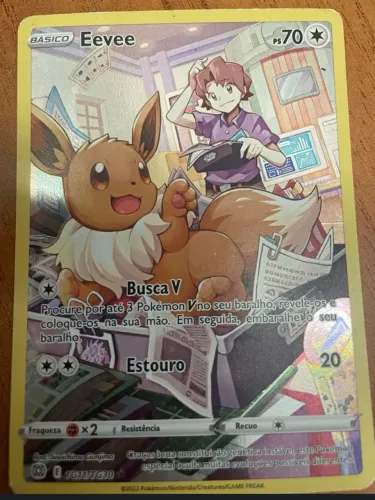 Carta Pokémon Eevee Full Art TG11/TG30 - Astros Cintilantes
