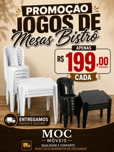 JOGOS DE MESAS BISTRÔ NOVOS