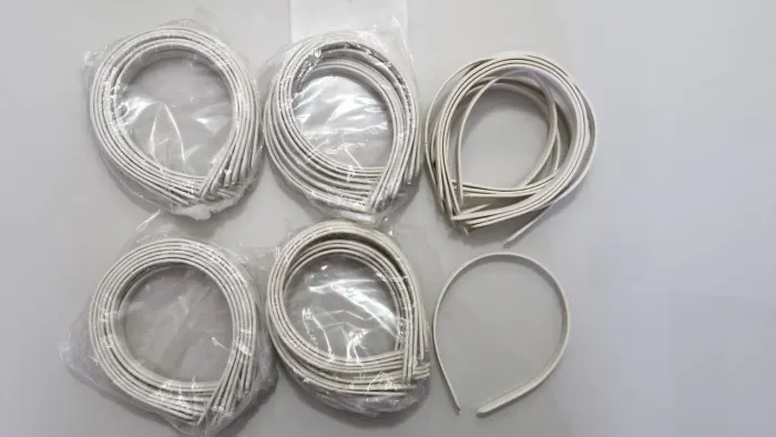 Kit de tiaras para encapar, arcos para encapar brancos plásticos