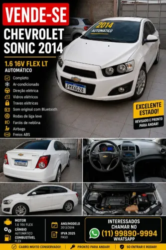 Chevrolet Sonic Sed. LTZ 1.6 16V Flexpower 4P Aut. 2014