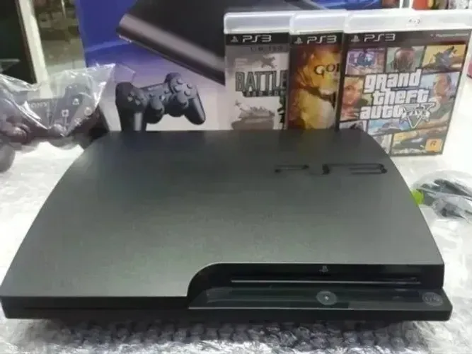 Playstation 3 Slim Novíssimo/Destravado c/2000 Jogos Lançamentos(Garantia de Loja)