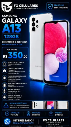 SAMSUNG GALAXY A13 128GB À VENDA!