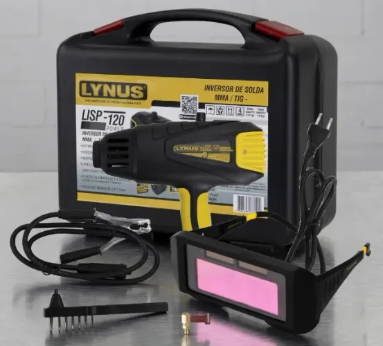 Kit Óculos Solda + Inversora Pistola Mma 120a Lisp-120 Lynus