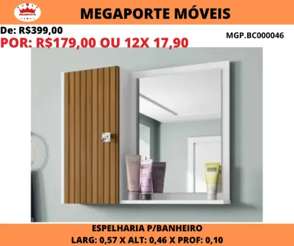 ESPELHARIA P/BANHEIRO