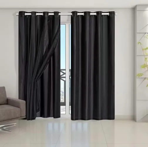 Cortina blackout dupla PVC + tecido