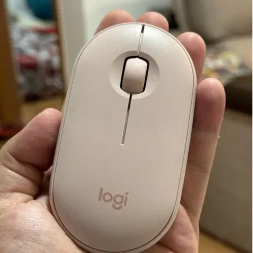 Mouse Sem Fio Logitech Pebble M350 Rosa Com Click Silencioso Seminovo 