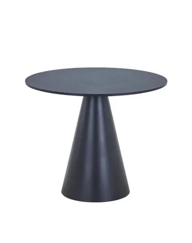 Mesa redonda base cone preta