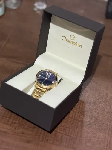 Relógios Champion Masculino Dourado Banhado Ouro 18k
