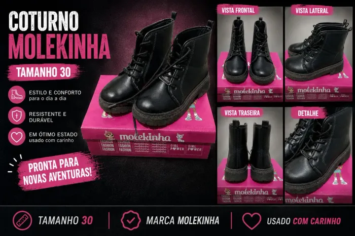 Bota Molekinha infantil