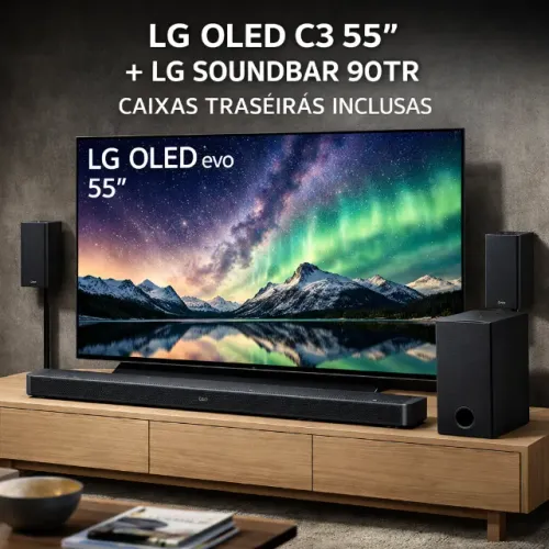 TV LG OLED C3 55" + SOUNDBAR S90TR (Na Garantia)