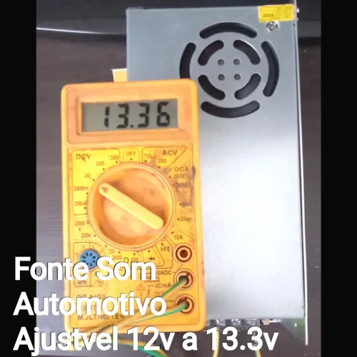 Fonte 12v Ajustável até 13.3v Para Caixa de Som e Câmera de Vigilância