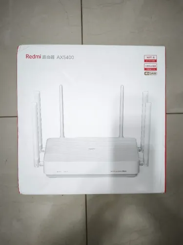 Roteador Mesh Xiaomi Redmi AX5400 Wi-Fi 6 Largura 160 MHz modulação 4K QAM 6 antenas 1/3