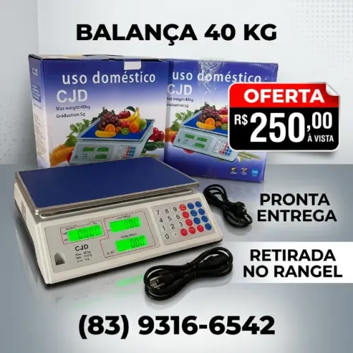 BALANÇA 40KG USO COMERCIAL, NOVA