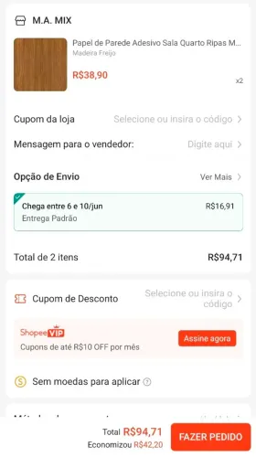 Papel de parede adesivo