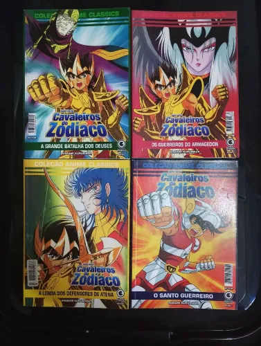Mangás Cavaleiros do Zodíaco 4 volumes Conrad Editora