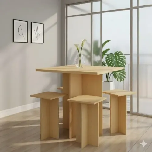 Mesa genialflex com 4 cadeiras