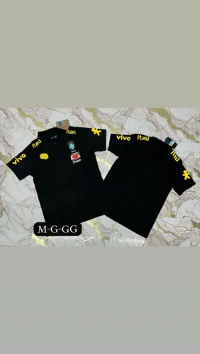 Camisa da seleção brasileira tecido Premium,escudo bordado,gola padre