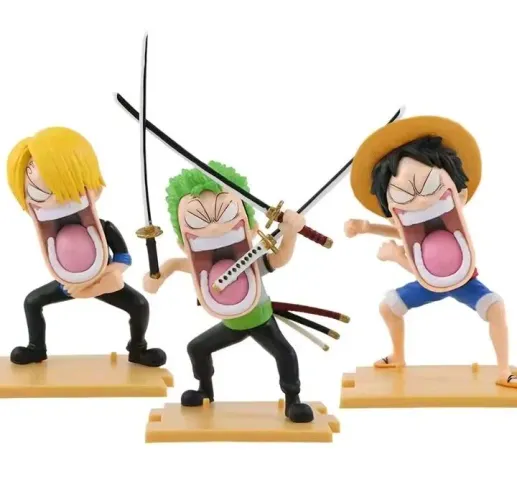 Luffy Zoro e Sanji One Piece Action Figure 15 cm!