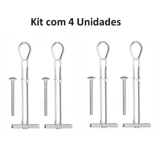 Kit 4 Buchas Drywall Sforbolt com Parafuso 1/4