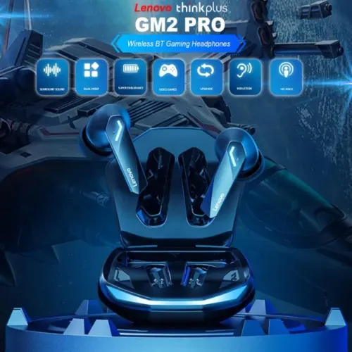 Fone Gamer Thinkplus GM2 Pro Bluetooth 5.3 Surround 360° | Preto Original NOVO