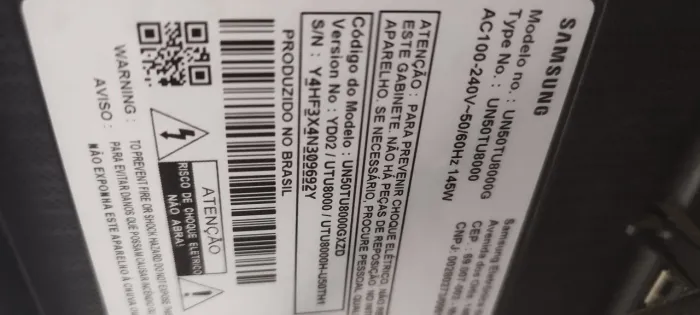 Tv Samsung un50tu8000g (não dá imagem)