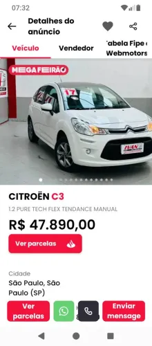 C3 tendence 1.2 2017 apenas 27.999