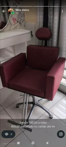 Cadeira hidráulica salão 450,00