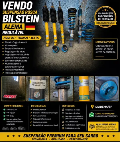 Suspensão BIUSTEIN B14 Alemã com regulagem de pressão e de rosca para AudiQ3,Tiguan,Jetta
