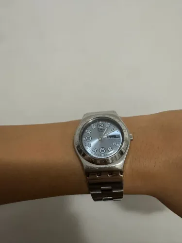 Relógio Swatch Irony Aço Inox Azul Original