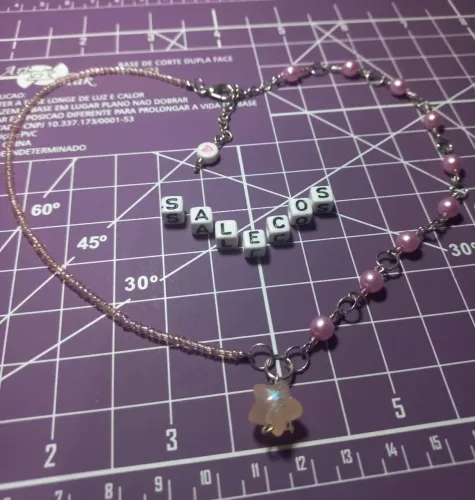Colar jade| variação rosa