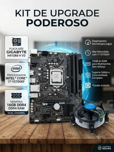 Kit placa mãe gigabyte + processador i7 10700KF + 16gb RAM