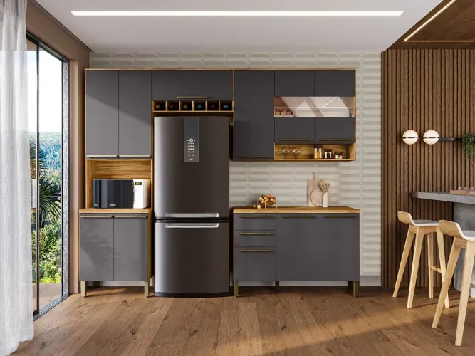 Cozinha Napoli 04 Peças 100% MDF - Entrega Imediata;