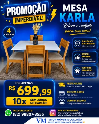 PROMOÇÃO MESA KARLA