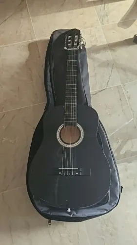Violão Clássico Nylon Preto + Capa - Usado