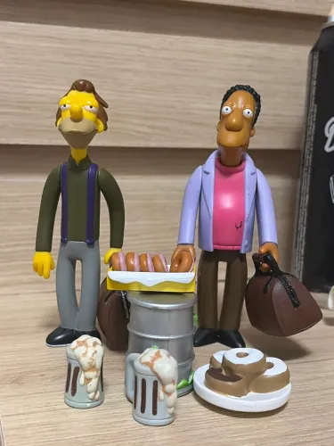 Action figure Simpsons Playmates, Lenny e Carl, completos e vendo separadamente!!!