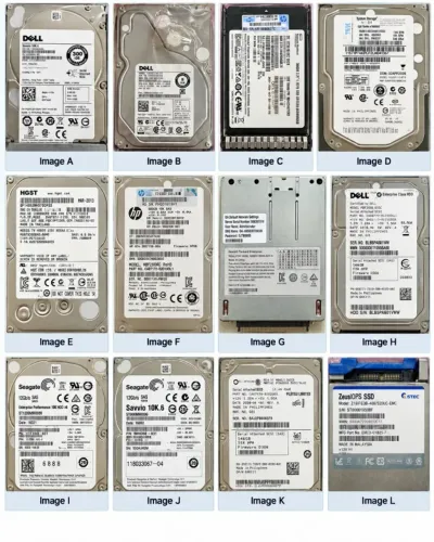 LOTE DE com 71 UNIDADES DE EQUIPAMENTOS DE TI - HDs, SSDs, MEMÓRIAS E FONTES
