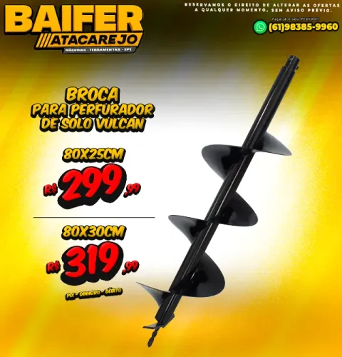 Broca Para Perfurador de Solo Vulcan